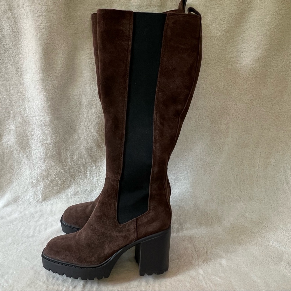 Steve Madden Brown Suede Knee-High Boots 6.5 EUC